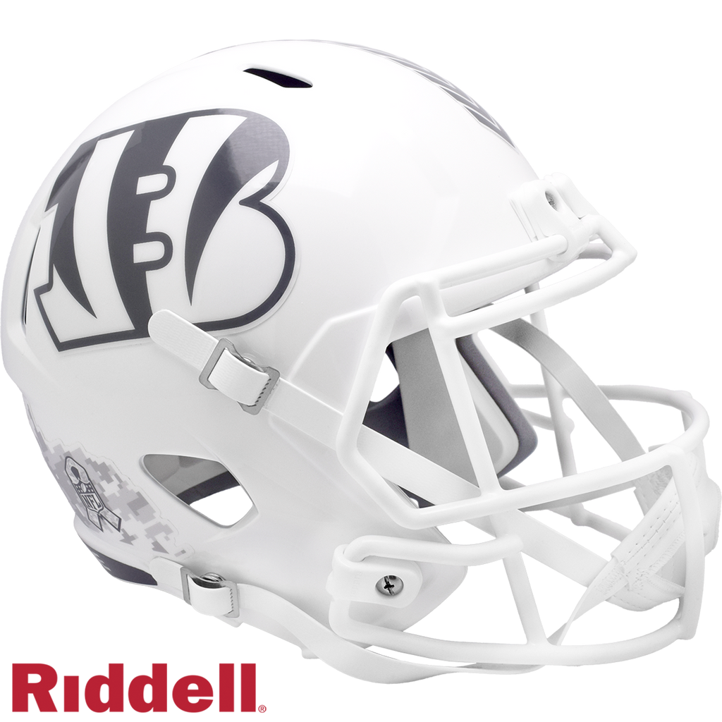 Cincinnati Bengals Helmet Riddell Replica Full Size Speed Style Salute To Service 2024