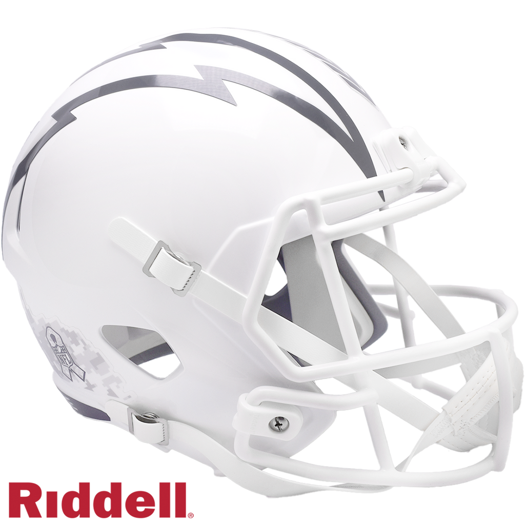 Los Angeles Chargers Helmet Riddell Replica Full Size Speed Style Salute To Service 2024