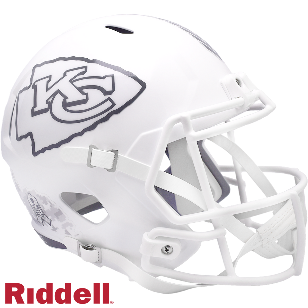 Kansas City Chiefs Helmet Riddell Replica Full Size Speed Style Salute To Service 2024