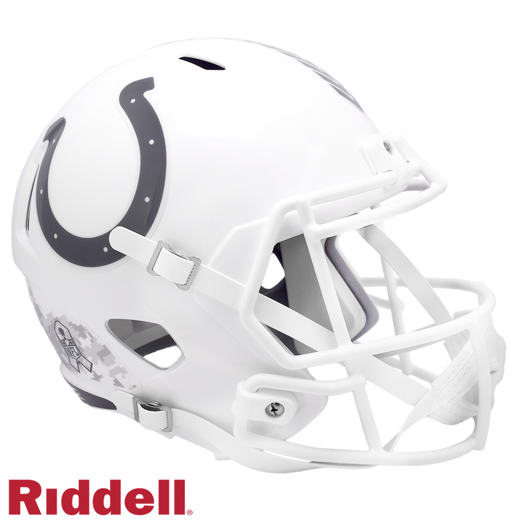 Indianapolis Colts Helmet Riddell Replica Full Size Speed Style Salute To Service 2024
