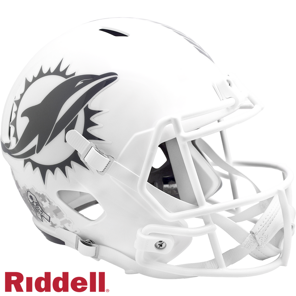 Miami Dolphins Helmet Riddell Replica Full Size Speed Style Salute To Service 2024