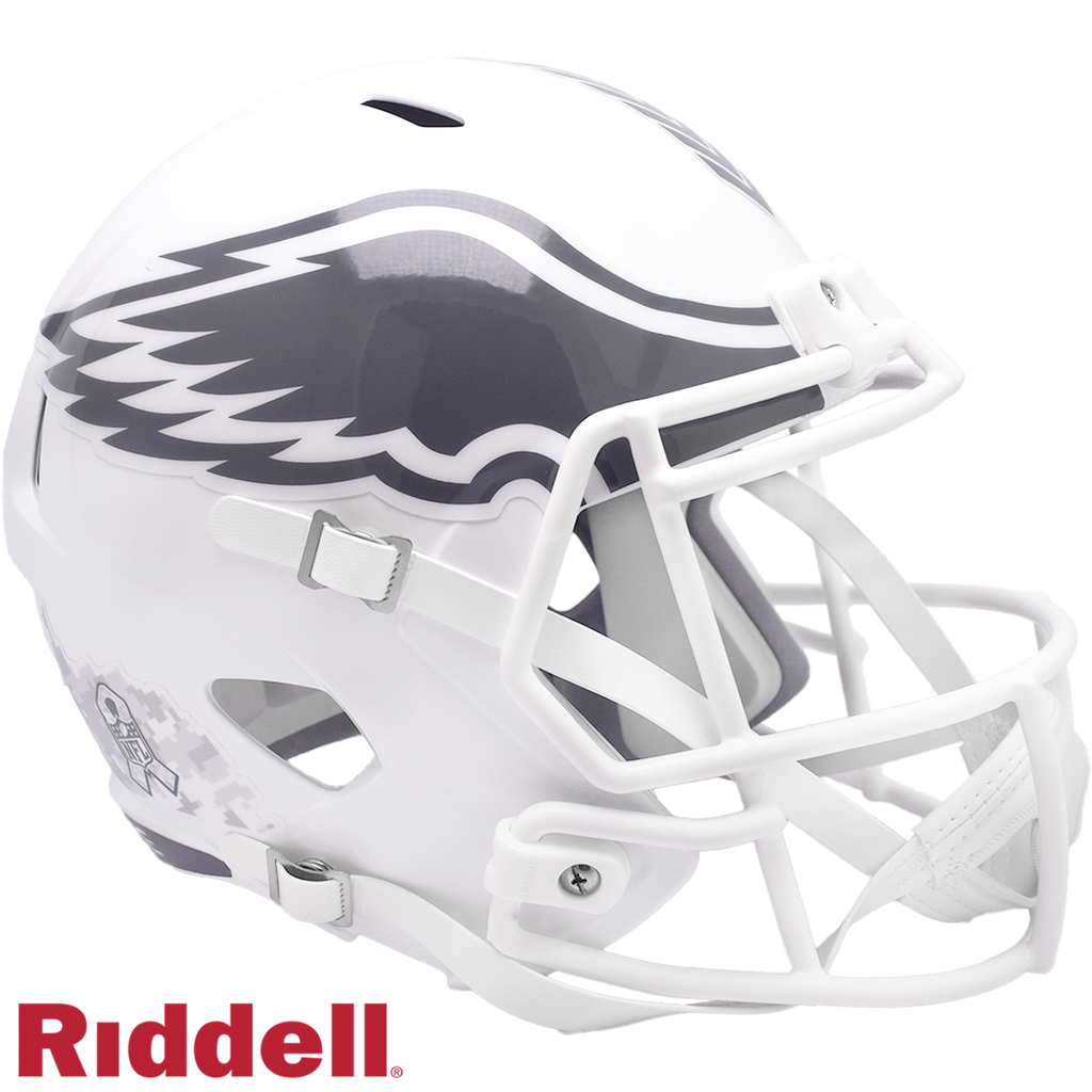 Philadelphia Eagles Helmet Riddell Replica Full Size Speed Style Salute To Service 2024