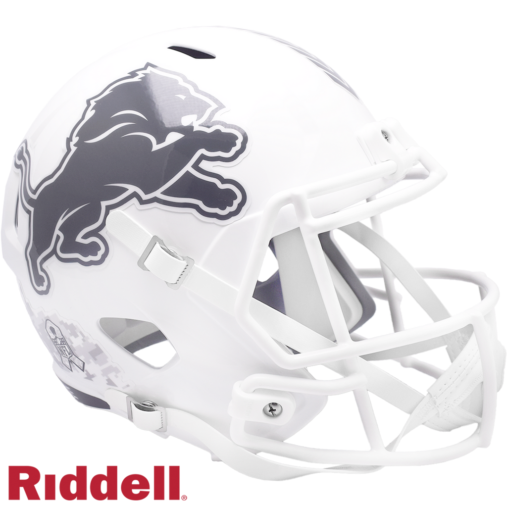 Detroit Lions Helmet Riddell Replica Full Size Speed Style Salute To Service 2024