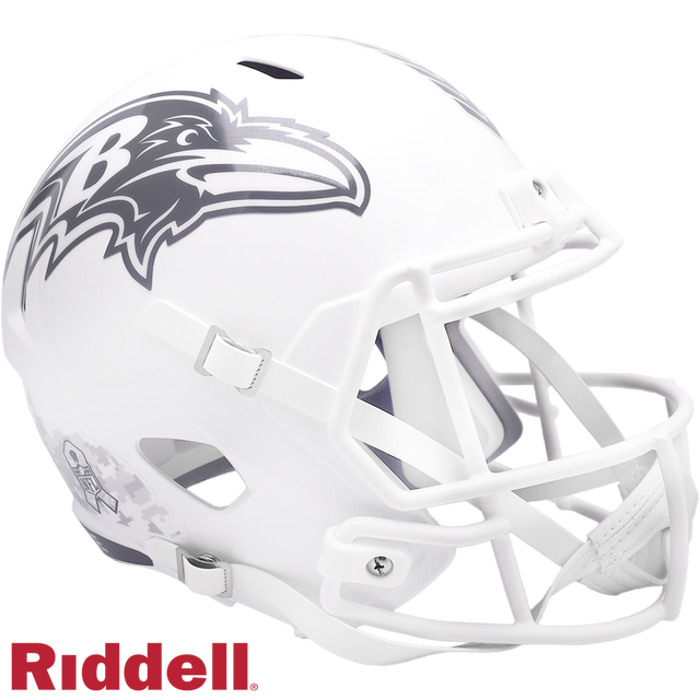 Baltimore Ravens Helmet Riddell Replica Full Size Speed Style Salute To Service 2024