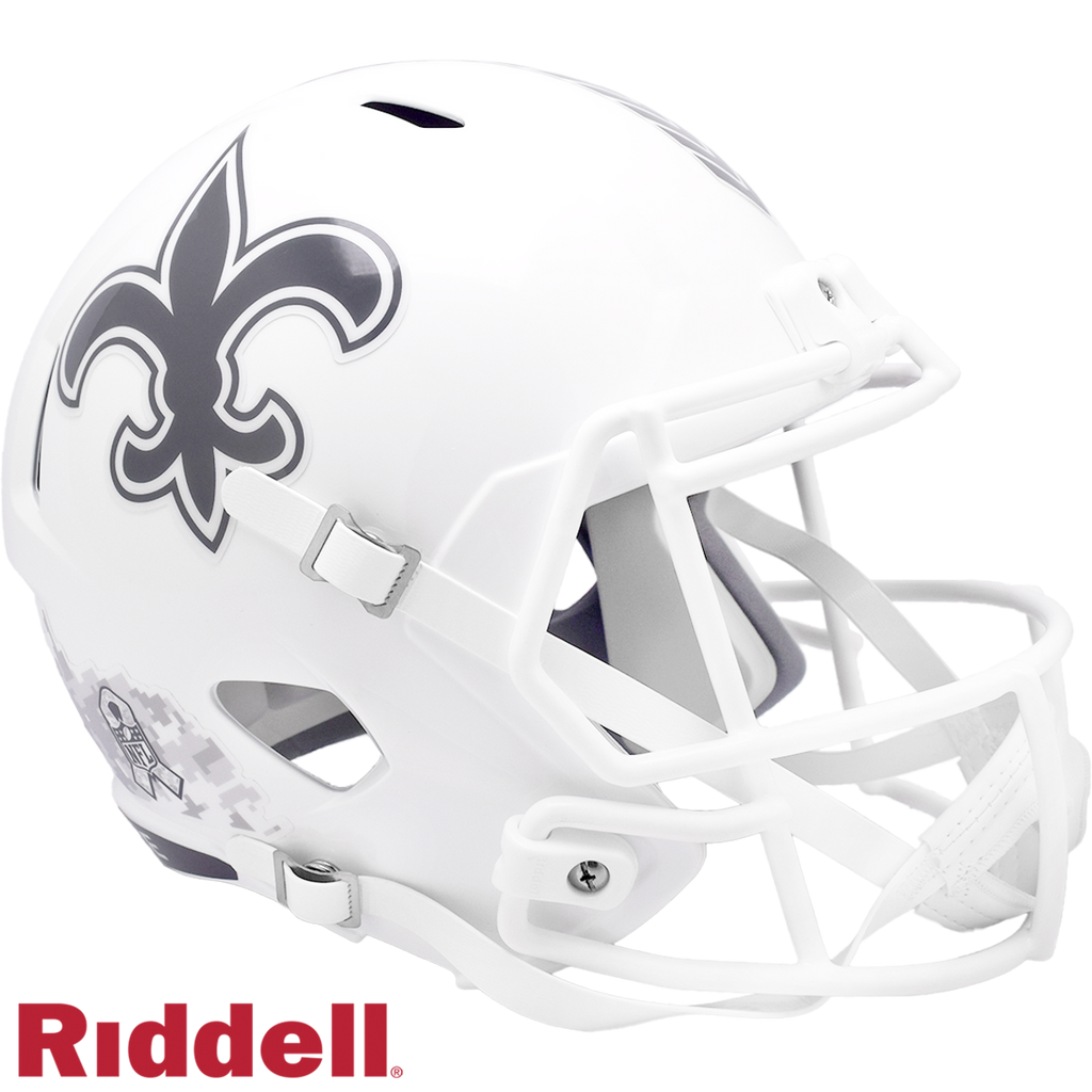 New Orleans Saints Helmet Riddell Replica Full Size Speed Style Salute To Service 2024