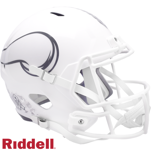 Minnesota Vikings Helmet Riddell Replica Full Size Speed Style Salute To Service 2024