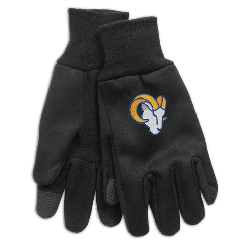 Los Angeles Rams Gloves Technology Style Adult Size