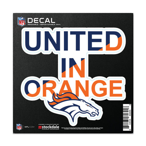 Denver Broncos Decal 6x6 All Surface Slogan