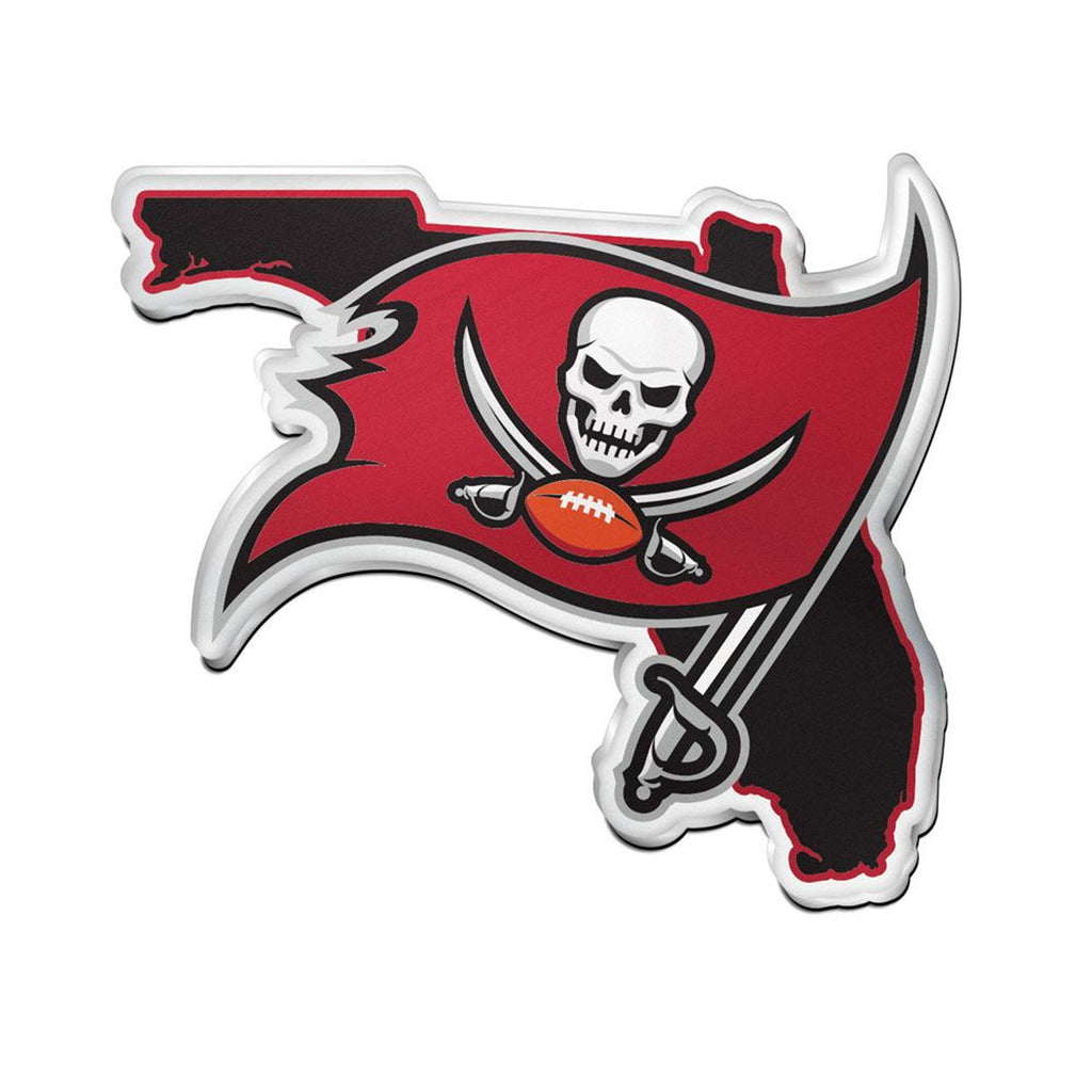 Tampa Bay Buccaneers Auto Emblem Acrylic State Shape - Special Order