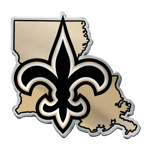 New Orleans Saints Auto Emblem Acrylic State Shape - Special Order