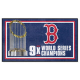 Boston Red Sox Dynasty 3x5 MLB Plush Area Rug - 36" x 60"