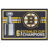 Boston Bruins Dynasty 5x8 Rug NHL Plush - 59.5" x 88"