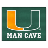 Miami Hurricanes Man Cave All-Star Rug - 34 in. x 42.5 in.