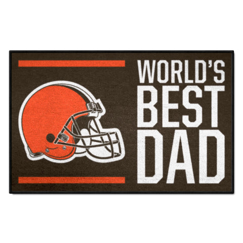 NFL - Cleveland Browns Starter Mat - World's Best Dad 19"x30"