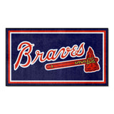 Atlanta Braves 3ft. x 5ft. Plush Area Rug "Braves" Logo