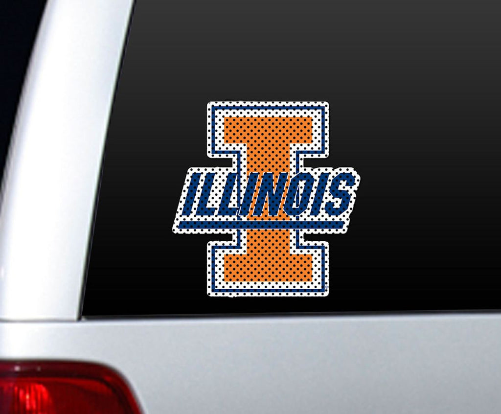 Illinois Fighting Illini Window Film 12 Inch Die Cut