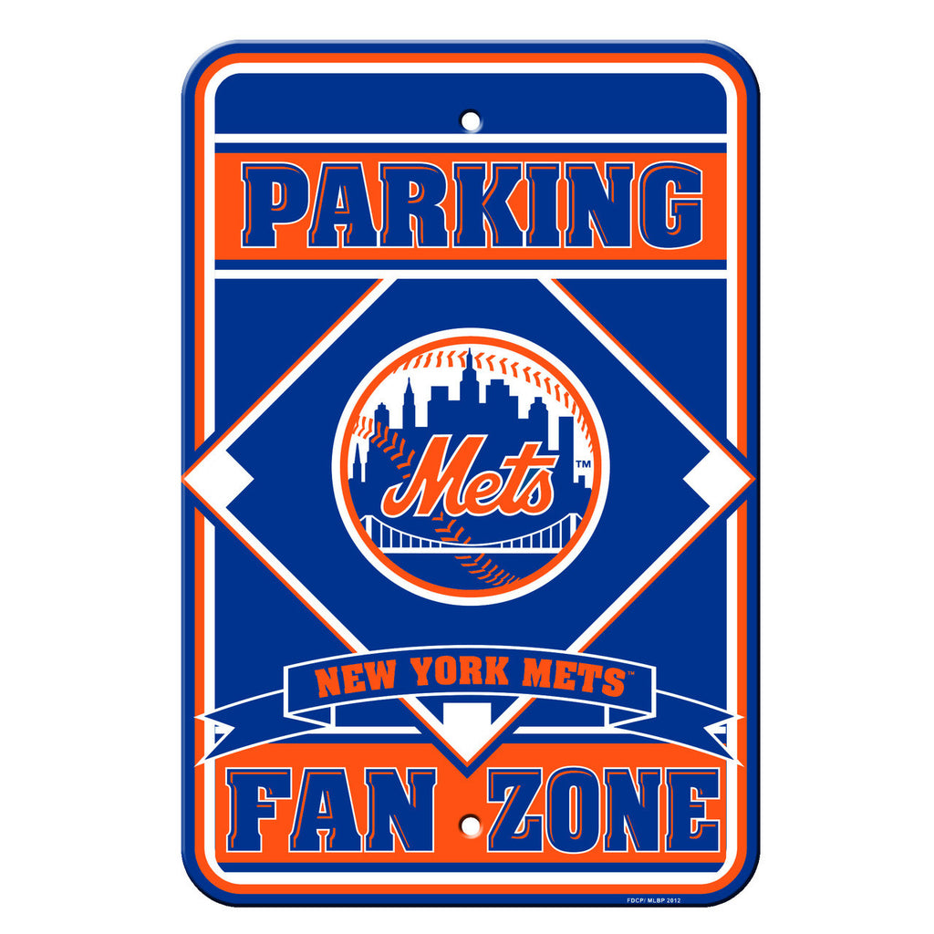 New York Mets Sign 12x18 Plastic Fan Zone Parking Style CO