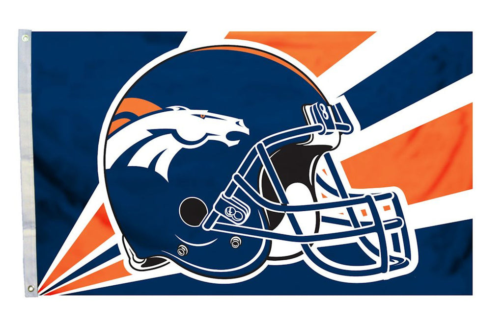 Denver Broncos Flag 3x5 Helmet Design - Special Order