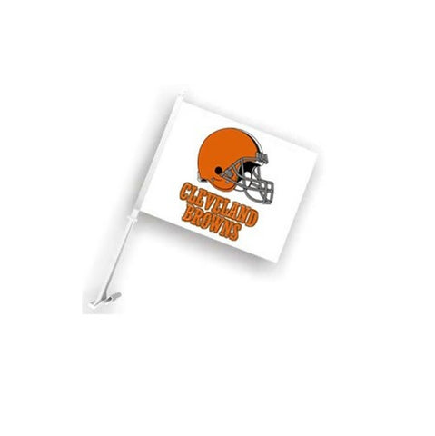 Cleveland Browns Flag Car Style White