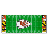 Kansas City Chiefs Football Field Runner Mat - 30in. x 72in. XFIT Design