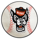 NC State Wolfpack Baseball Rug - 27in. Diameter, Wolf Logo