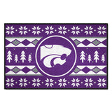 Kansas State Wildcats Holiday Sweater Starter Mat Accent Rug - 19in. x 30in.