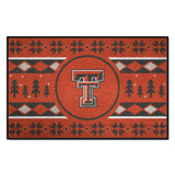 Texas Tech Red Raiders Holiday Sweater Starter Mat Accent Rug - 19in. x 30in.