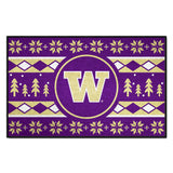 Washington Huskies Holiday Sweater Starter Mat Accent Rug - 19in. x 30in.