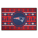 New England Patriots Holiday Sweater Starter Mat Accent Rug - 19in. x 30in.