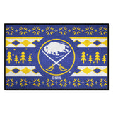 Buffalo Sabres Holiday Sweater Starter Mat Accent Rug - 19in. x 30in.