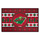 Minnesota Wild Holiday Sweater Starter Mat Accent Rug - 19in. x 30in.