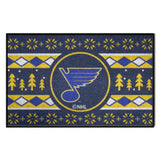 St. Louis Blues Holiday Sweater Starter Mat Accent Rug - 19in. x 30in.