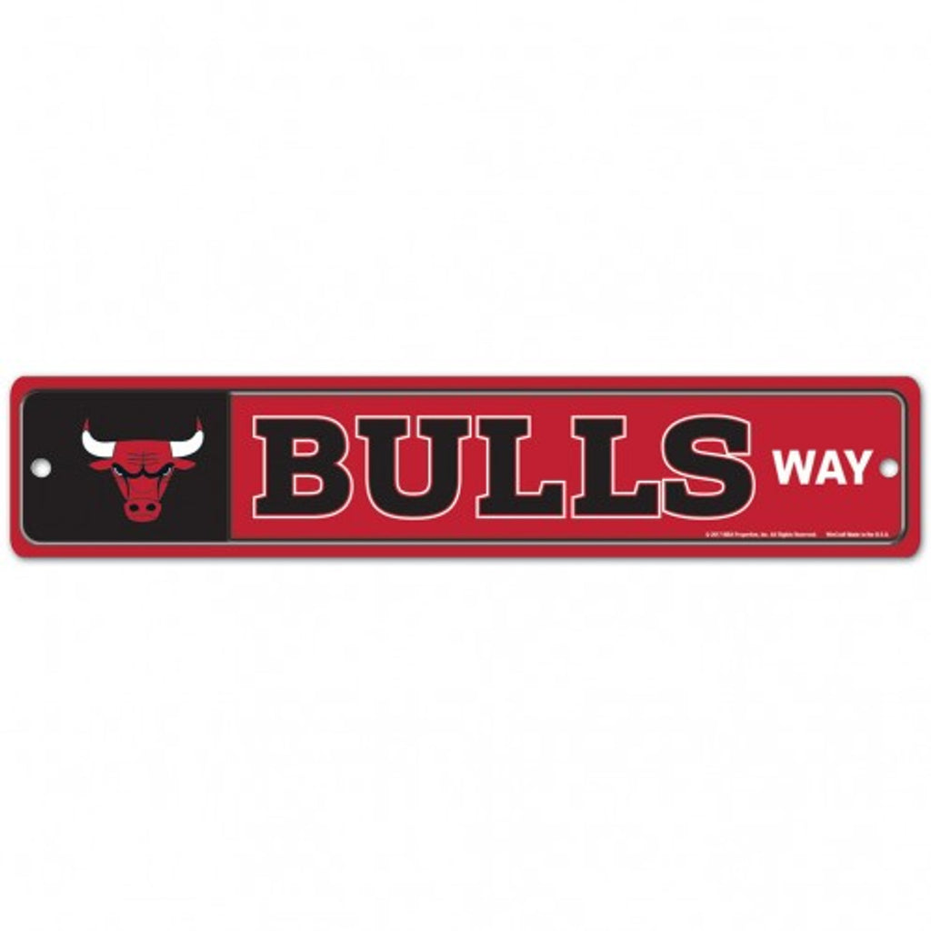 Chicago Bulls Sign 3.75x19 Plastic Street Style - Special Order