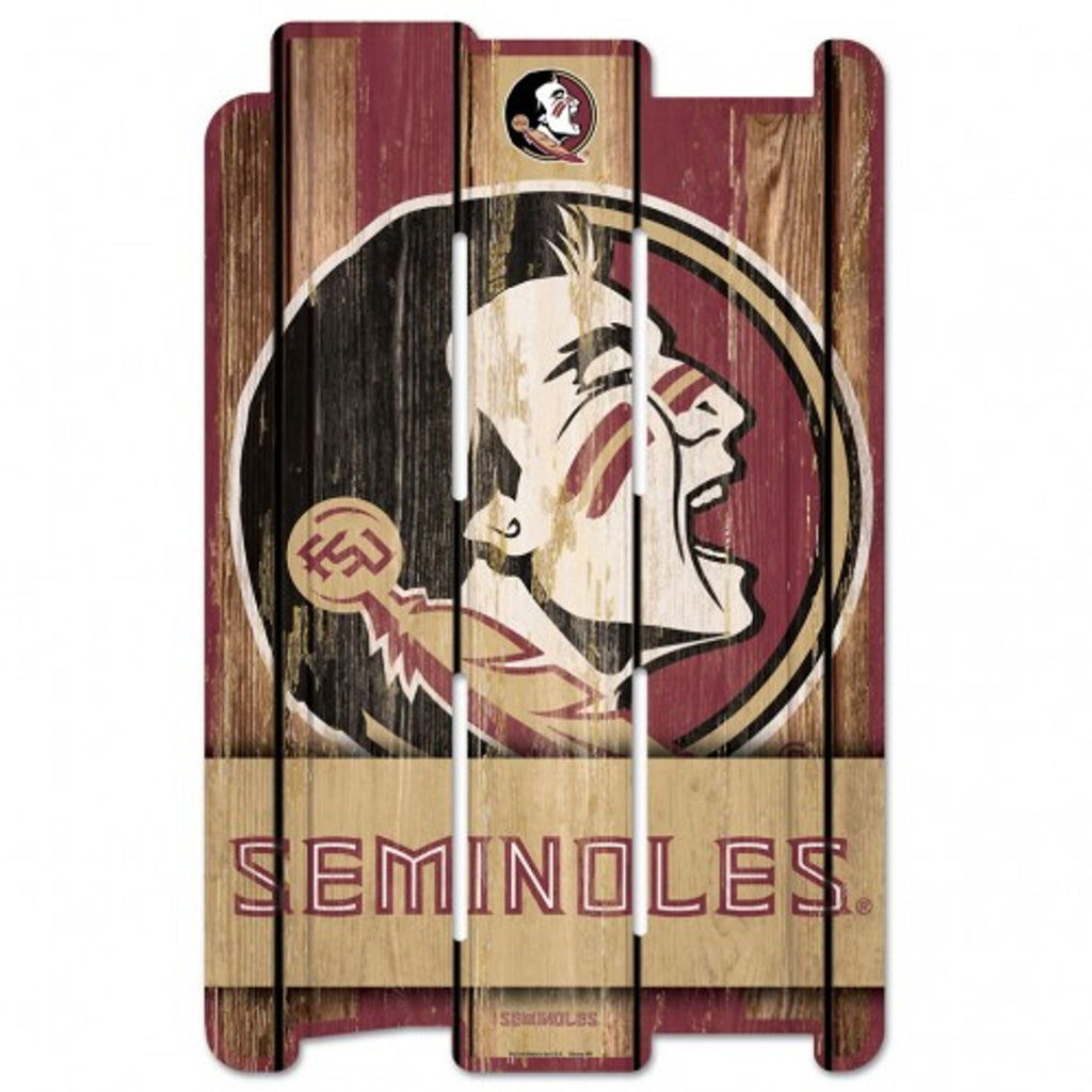 Florida State Seminoles Sign 11x17 Wood Fence Style - Special Order