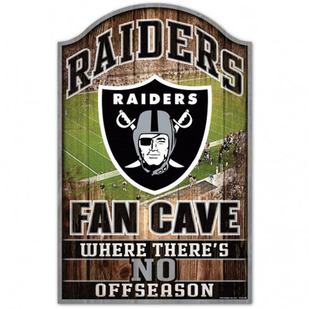 Las Vegas Raiders Sign 11x17 Wood Fan Cave Design