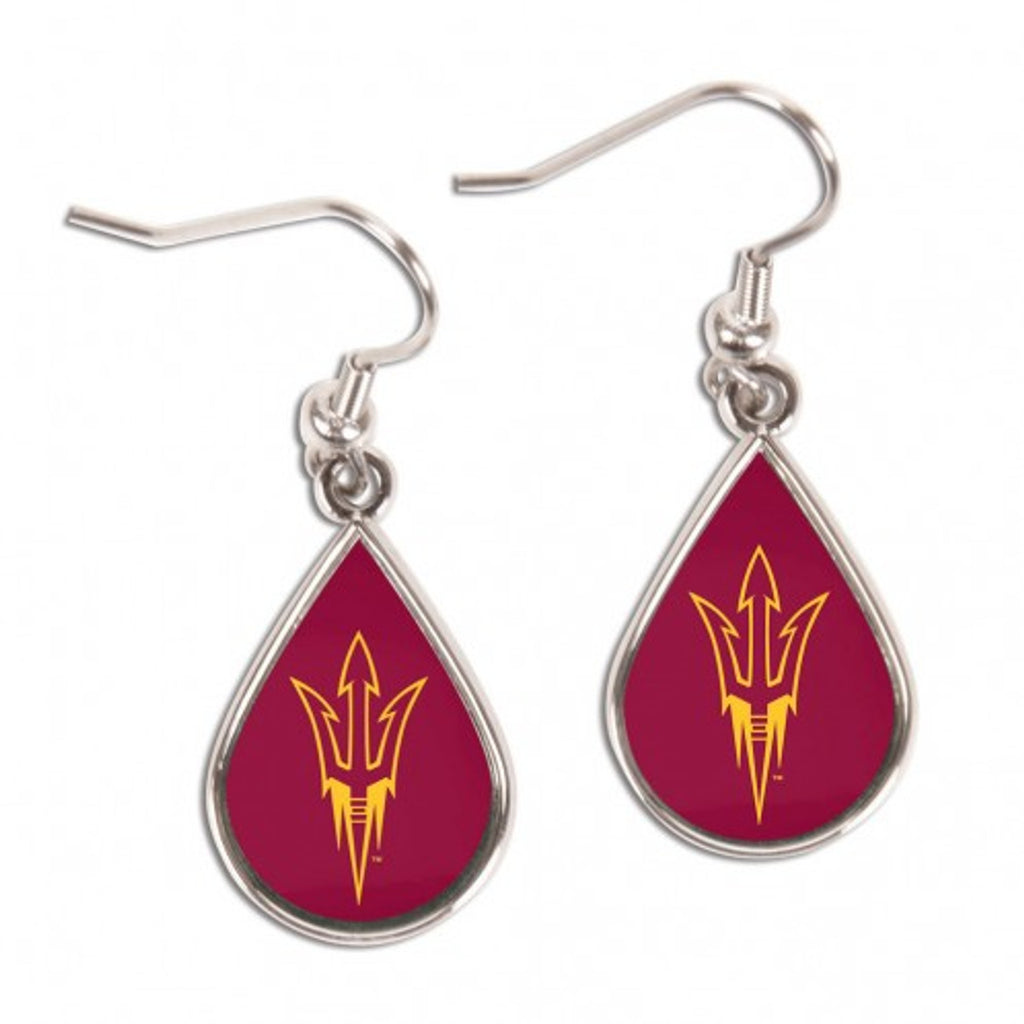 Arizona State Sun Devils Earrings Tear Drop Style - Special Order