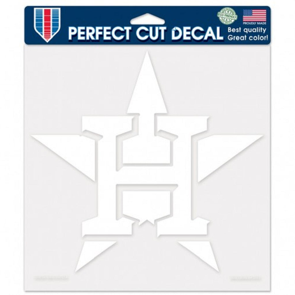 Houston Astros Decal 8x8 Die Cut White
