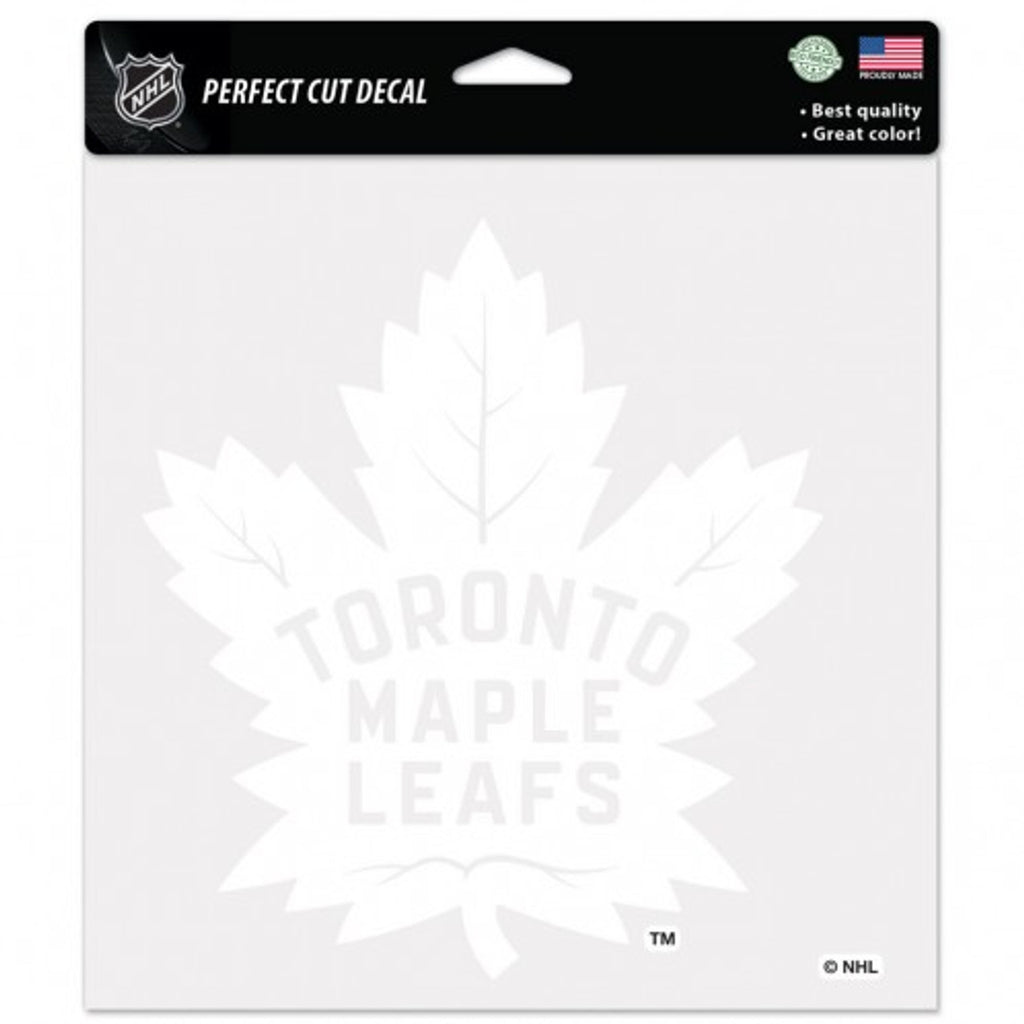 Toronto Maple Leafs Decal 8x8 Perfect Cut White - Special Order