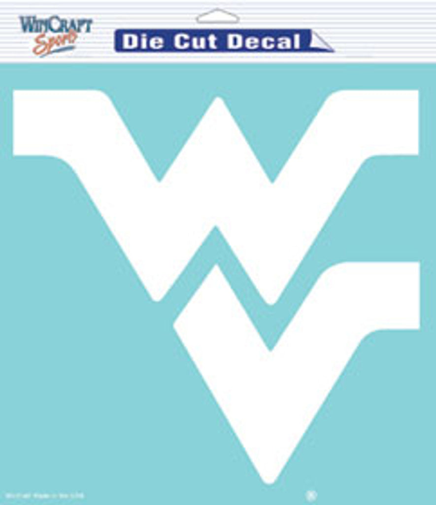 West Virginia Mountaineers Decal 8x8 Die Cut White - Special Order