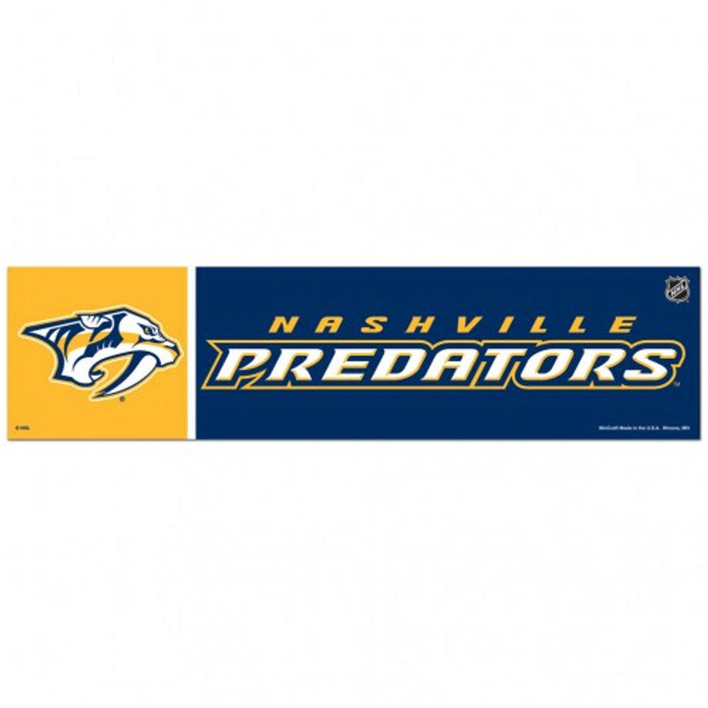 Nashville Predators Decal 3x12 Bumper Strip Style - Special Order