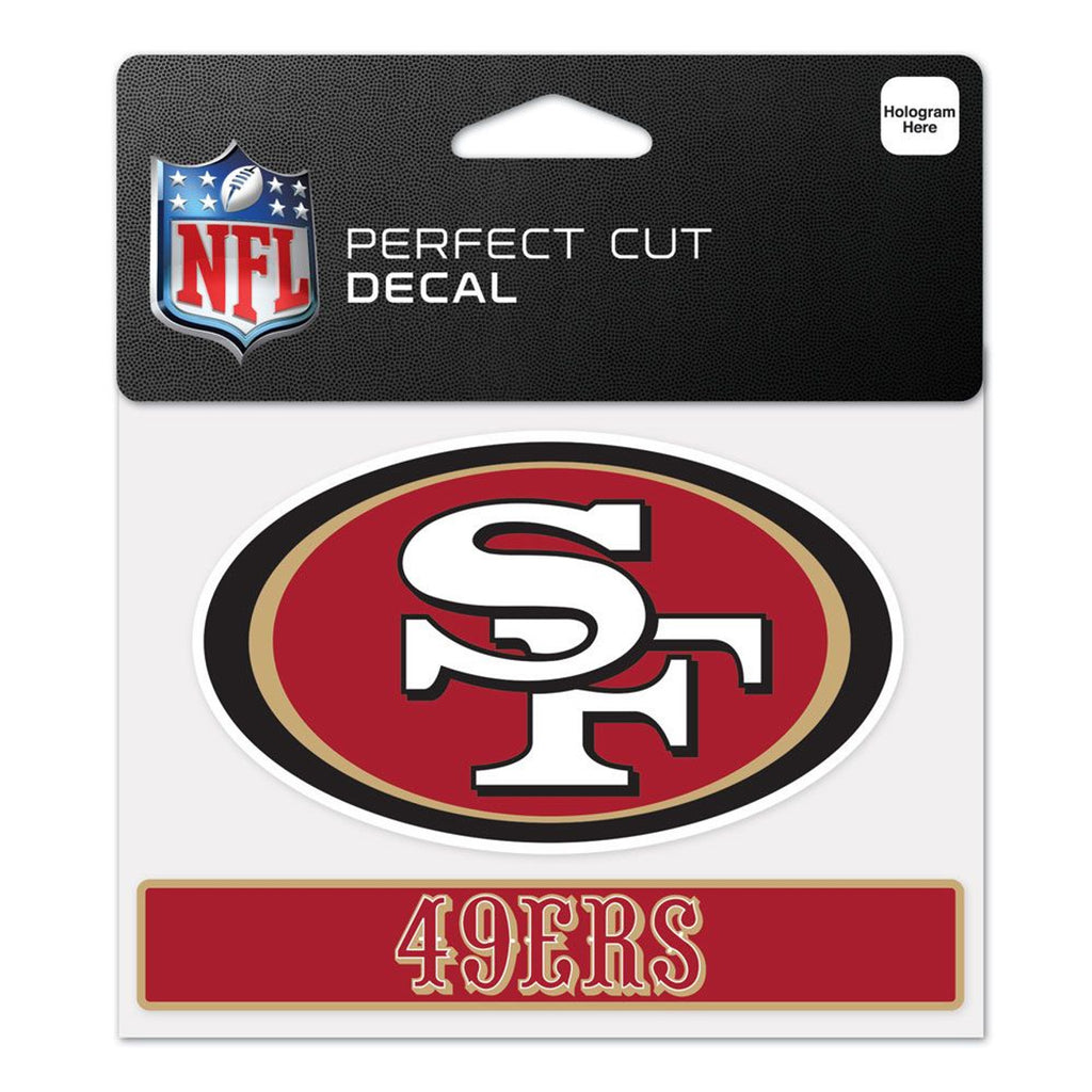 San Francisco 49ers Decal 4.5x5.75 Perfect Cut Color