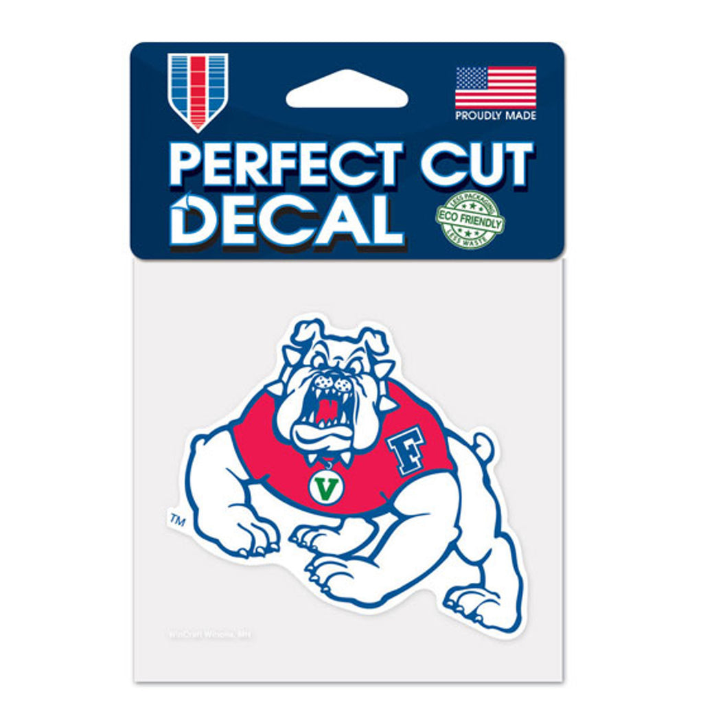 Fresno State Bulldogs?ÿDecal 4x4 Perfect Cut Color
