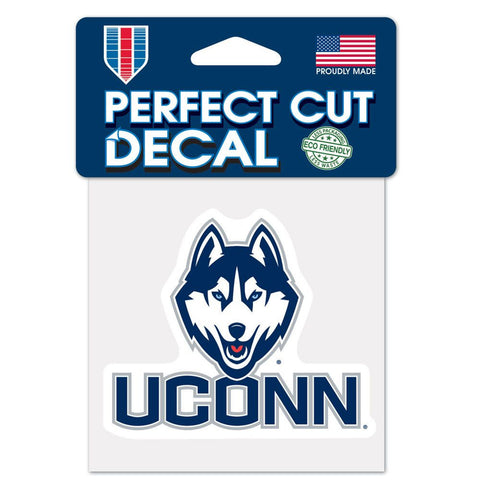 Connecticut Huskies Decal 4x4 Perfect Cut Color - Special Order