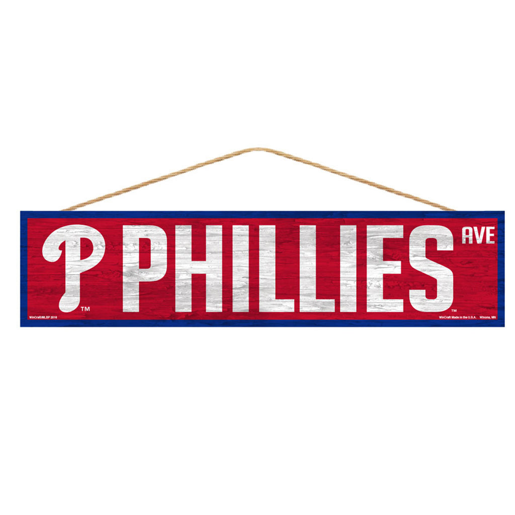 Philadelphia Phillies Sign 4x17 Wood Avenue Design - Special Order