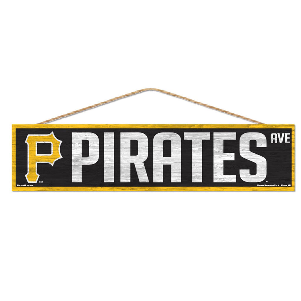 Pittsburgh Pirates Sign 4x17 Wood Avenue Design - Special Order