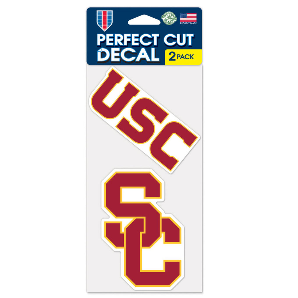 USC Trojans Decal 4x4 Perfect Cut Set of 2 - Special Order