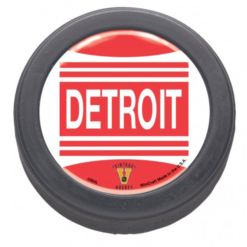 Detroit Red Wings Hockey Puck Packaged Domed Vintage Design