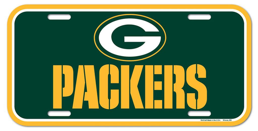 Green Bay Packers License Plate Plastic