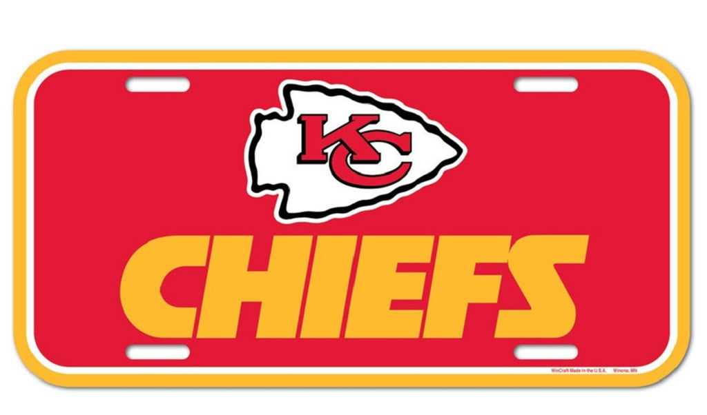 Kansas City Chiefs License Plate Plastic