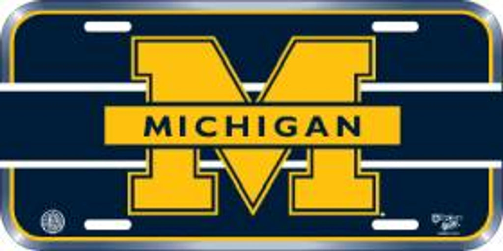 Michigan Wolverines License Plate Plastic